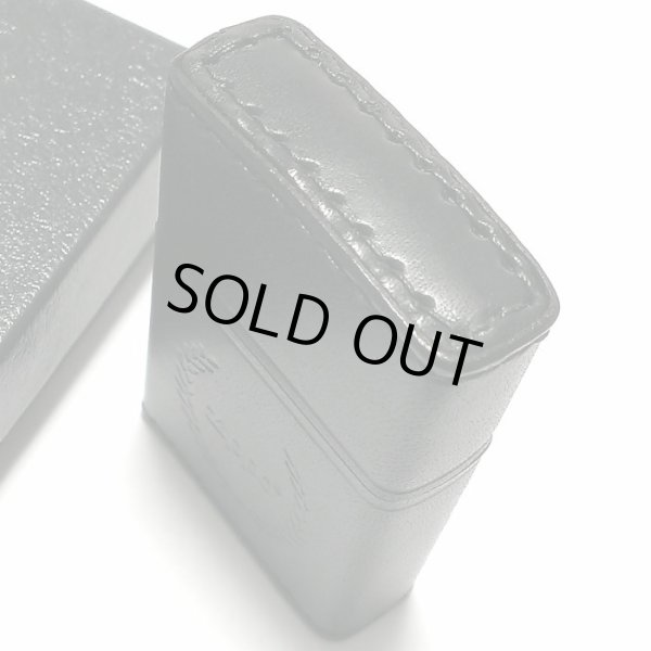 画像6: ZIPPO おしゃれ ライター 革巻き ブラック ジッポ ロゴデザイン レザー シンプル 本牛革 黒 かっこいい 皮 メンズ 渋い ギフト プレゼント (6)