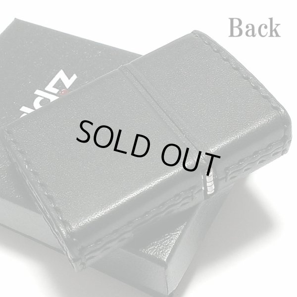 画像4: ZIPPO おしゃれ ライター 革巻き ブラック ジッポ ロゴデザイン レザー シンプル 本牛革 黒 かっこいい 皮 メンズ 渋い ギフト プレゼント (4)