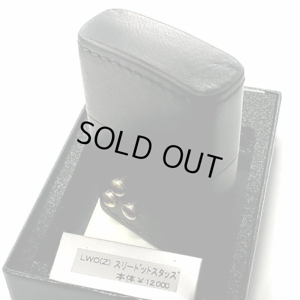 画像6: ZIPPO ライター 革巻き ジッポ おしゃれ カオス ブラック スリードットスタッズ 真鍮 Leather Works 黒 牛本皮 ハンドメイド 彫刻 かっこいい メンズ ブランド ギフト (6)