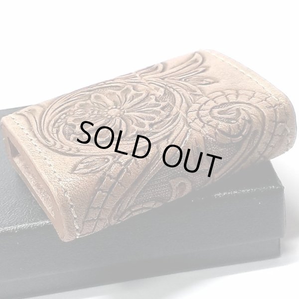 画像5: ZIPPO ライター 本革巻き ジッポ カオス シェリダンクラフト 手彫り Leather Works 牛革 ハンドメイド 彫刻 かっこいい おしゃれ ブランド メンズ 高級 ギフト (5)