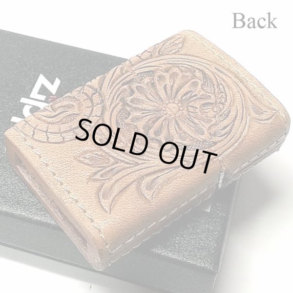 画像3: ZIPPO ライター 本革巻き ジッポ カオス シェリダンクラフト 手彫り Leather Works 牛革 ハンドメイド 彫刻 かっこいい おしゃれ ブランド メンズ 高級 ギフト (3)