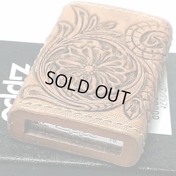 画像4: ZIPPO ライター 本革巻き ジッポ カオス シェリダンクラフト 手彫り Leather Works 牛革 ハンドメイド 彫刻 かっこいい おしゃれ ブランド メンズ 高級 ギフト (4)
