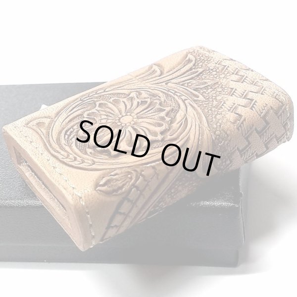 画像5: ZIPPO 革巻き ライター おしゃれ ジッポ かっこいい カオス シェリダンクラフト＆バスケット 手彫り Leather Works 牛革 ハンドメイド 彫刻 メンズ ブランド ギフト (5)