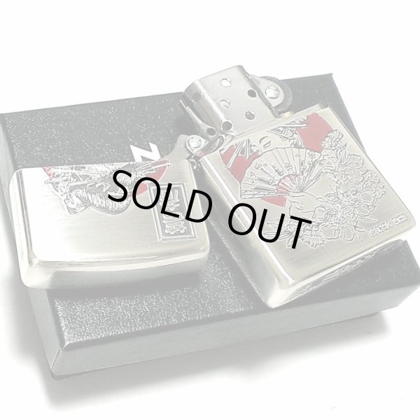 画像5: ZIPPO ライター 芸者 和柄 ジッポ アンティーク シルバー燻し 日の丸 ジッポー かっこいい メンズ レディース ギフト おしゃれ プレゼント (5)