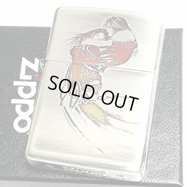 画像2: ZIPPO ライター 天野喜孝 ジッポ ゲーム 銀イブシ エッチング彫刻 アンティークシルバー かっこいい おしゃれ メンズ ギフト (2)