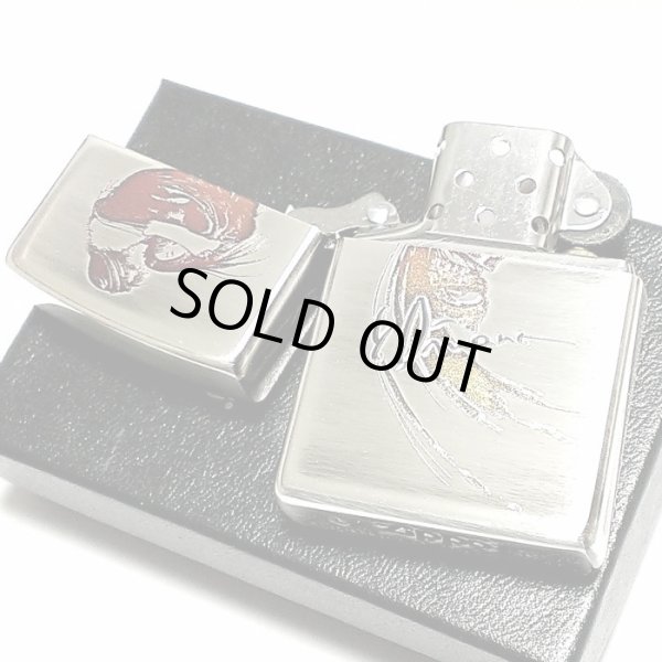 画像5: ZIPPO ライター 天野喜孝 ジッポ ゲーム 銀イブシ エッチング彫刻 アンティークシルバー かっこいい おしゃれ メンズ ギフト (5)