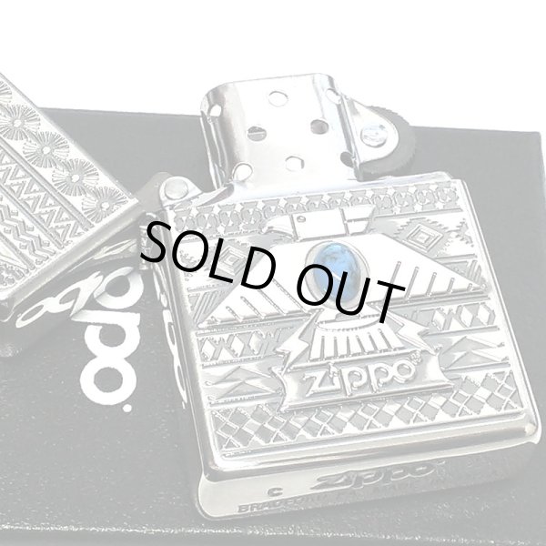 画像4: ZIPPO サンダーバード 御守り ジッポ ライター 青 エッチング彫刻 ブルーターコイズ シルバーイブシ 珍しい お守り メンズ ギフト プレゼント (4)