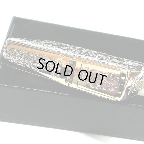 画像6: ZIPPO ライター アーマー 限定 ジッポ クラウン ゴールド 5面加工 コーナーリューター おしゃれ スワロフスキー 金タンク シリアルナンバー入り 王冠 彫刻 ラインストーン 金 かっこいい メンズ プレゼント ギフト (6)