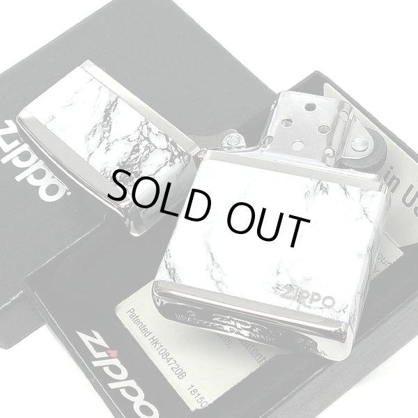 画像6: ジッポ ライター ZIPPO ロゴ シルバー ホワイト 4面加工 大理石 Marble Logo かっこいい おしゃれ メンズ ギフト プレゼント (6)
