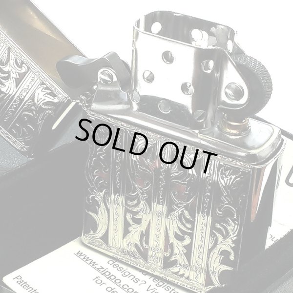 画像4: ZIPPOライター マーブル アラベスク エッチング彫刻 シルバー ジッポ 両面加工 銀 かっこいい おしゃれ メンズ ギフト プレゼント (4)