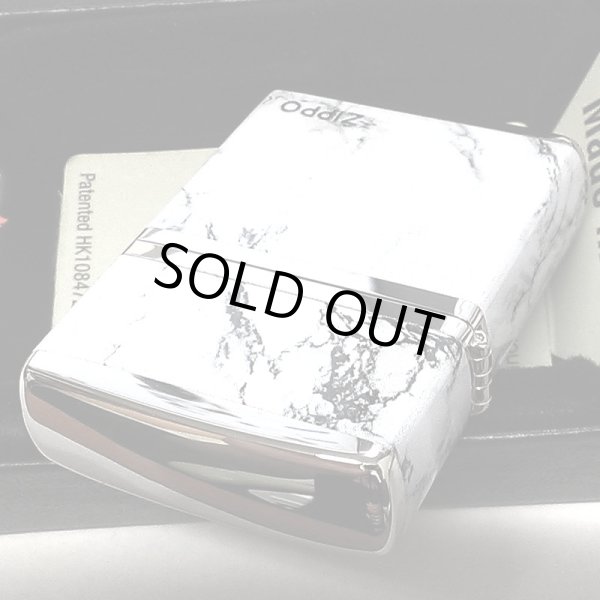画像5: ジッポ ライター ZIPPO ロゴ シルバー ホワイト 4面加工 大理石 Marble Logo かっこいい おしゃれ メンズ ギフト プレゼント (5)