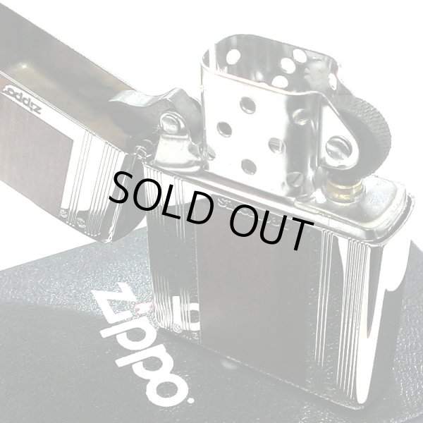 画像4: ZIPPO 両面加工 エッチング ジッポ ライター ロゴ ダブルライン シルバー ブラウン ニッケルメッキ かっこいい おしゃれ ギフト プレゼント メンズ 木目調 渋い (4)