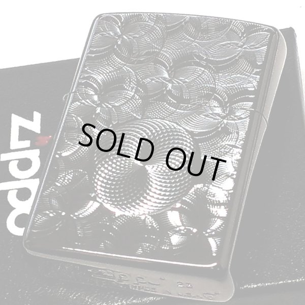 画像2: ZIPPO アーマー グリッター8 ジッポ ライター ネオブラック 重厚 おしゃれ 両面加工 NC彫刻 かっこいい ダイヤカット メンズ 黒 ギフト プレゼント (2)