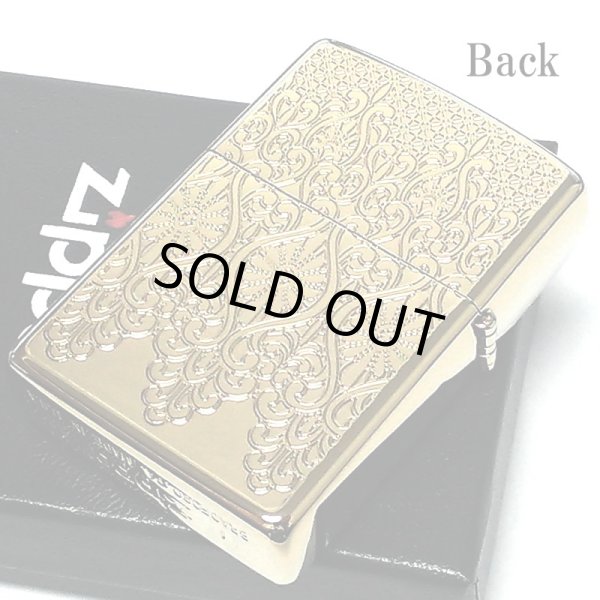 画像3: ZIPPO ヨーロピアン レース ジッポ ライター ゴールド 両面加工 エッチング彫刻 中世模様 チタン加工 両面別柄 金 レディース 高級 おしゃれ かっこいい メンズ ギフト プレゼント (3)