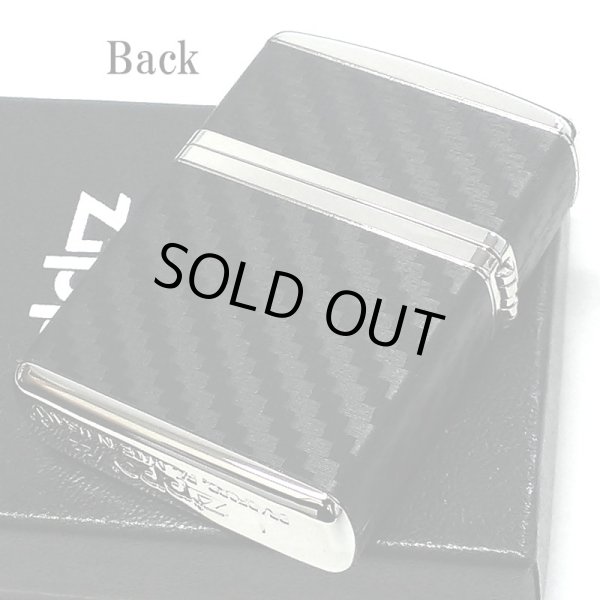 画像3: ZIPPO ライター アーマー カーボン ジッポ かっこいい 4面連続加工 ニッケルメッキ 黒 銀 おしゃれ シンプル ブラック シルバー メンズ ギフト プレゼント (3)