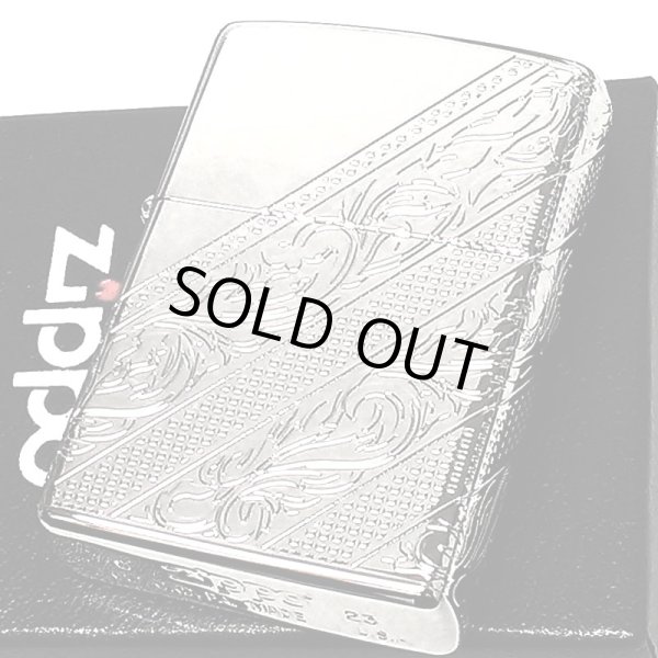 画像2: ZIPPOライター アラベスク 4面彫刻 鏡面プラチナ シルバー ジッポ 銀 高級 唐草 かっこいい おしゃれ メンズ 父の日 ギフト プレゼント (2)