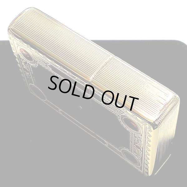 画像8: ZIPPO 1937レプリカ フラットトップ ファンタジーブック おしゃれ ゴールド&レッド ジッポ ライター かっこいい 5面加工 エッチング彫刻 金赤 金タンク メンズ プレゼント ギフト (8)