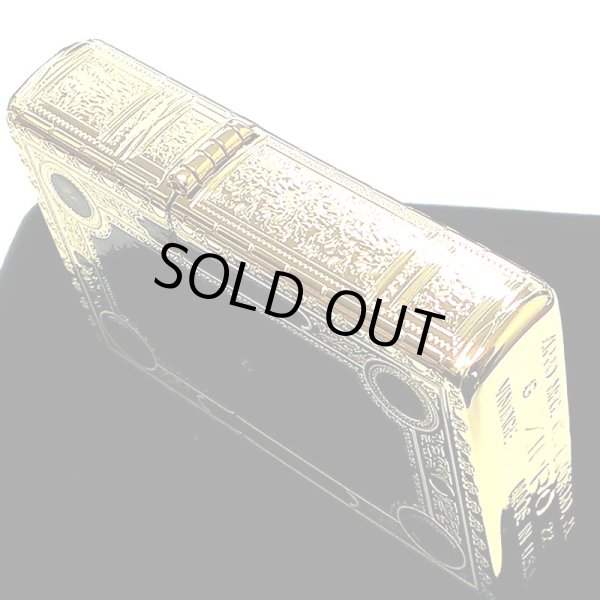 画像9: ジッポ 1937レプリカ フラットトップ ZIPPO ライター ファンタジーブック おしゃれ ゴールド&ブラック かっこいい 5面加工 エッチング彫刻 金黒 金タンク メンズ プレゼント ギフト (9)