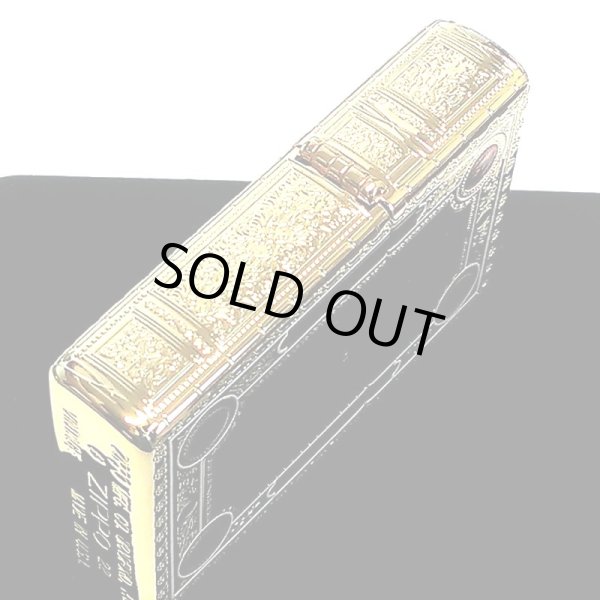 画像9: ZIPPO 1937レプリカ フラットトップ ファンタジーブック おしゃれ ゴールド&レッド ジッポ ライター かっこいい 5面加工 エッチング彫刻 金赤 金タンク メンズ プレゼント ギフト (9)