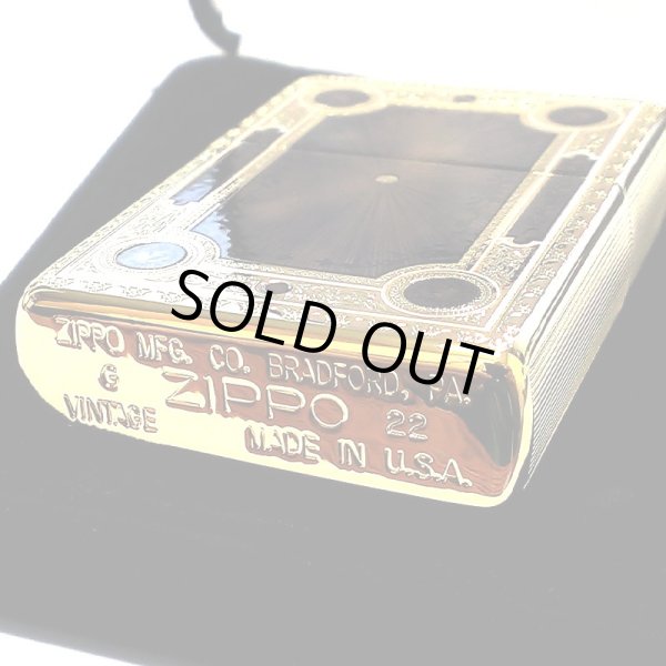 画像4: ジッポ 1937レプリカ フラットトップ ZIPPO ライター ファンタジーブック おしゃれ ゴールド&ブラック かっこいい 5面加工 エッチング彫刻 金黒 金タンク メンズ プレゼント ギフト (4)