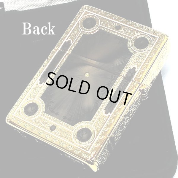 画像3: ジッポ 1937レプリカ フラットトップ ZIPPO ライター ファンタジーブック おしゃれ ゴールド&ブラック かっこいい 5面加工 エッチング彫刻 金黒 金タンク メンズ プレゼント ギフト (3)