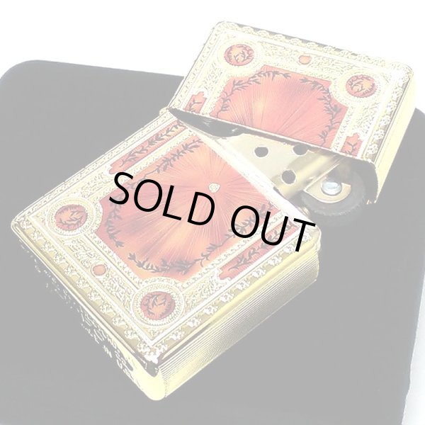 画像11: ZIPPO 1937レプリカ フラットトップ ファンタジーブック おしゃれ ゴールド&レッド ジッポ ライター かっこいい 5面加工 エッチング彫刻 金赤 金タンク メンズ プレゼント ギフト (11)