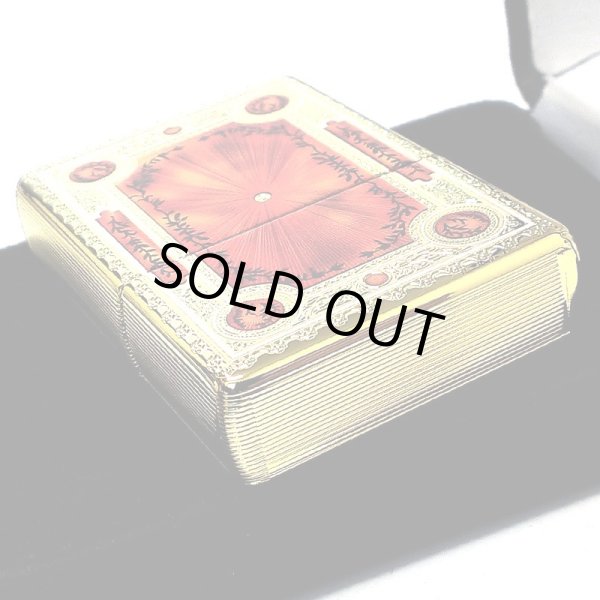 画像4: ZIPPO 1937レプリカ フラットトップ ファンタジーブック おしゃれ ゴールド&レッド ジッポ ライター かっこいい 5面加工 エッチング彫刻 金赤 金タンク メンズ プレゼント ギフト (4)