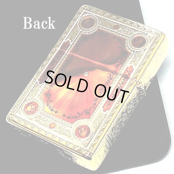 画像3: ZIPPO 1937レプリカ フラットトップ ファンタジーブック おしゃれ ゴールド&レッド ジッポ ライター かっこいい 5面加工 エッチング彫刻 金赤 金タンク メンズ プレゼント ギフト (3)