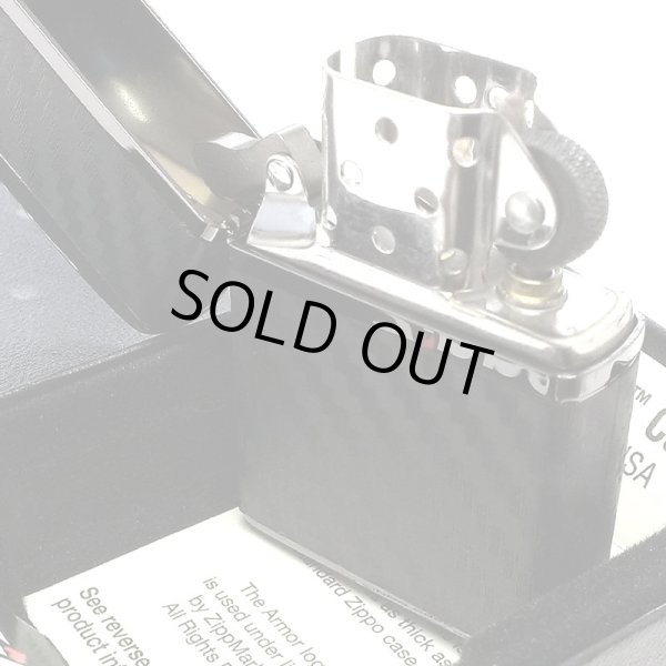 画像4: ZIPPO アーマー ジッポ ライター カーボン ブラック 4面連続加工 黒ニッケルメッキ かっこいい シンプル メンズ おしゃれ ギフト 父の日 プレゼント (4)