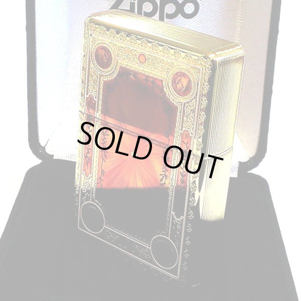 画像6: ZIPPO 1937レプリカ フラットトップ ファンタジーブック おしゃれ ゴールド&レッド ジッポ ライター かっこいい 5面加工 エッチング彫刻 金赤 金タンク メンズ プレゼント ギフト (6)