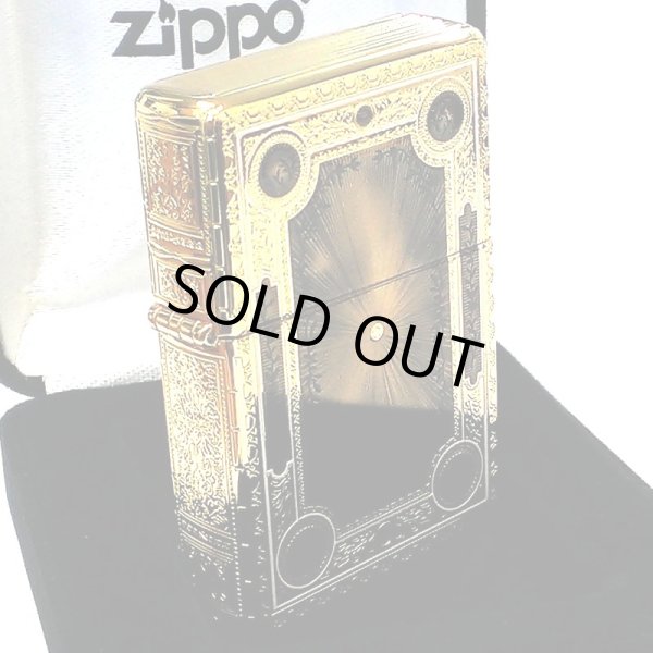 画像6: ジッポ 1937レプリカ フラットトップ ZIPPO ライター ファンタジーブック おしゃれ ゴールド&ブラック かっこいい 5面加工 エッチング彫刻 金黒 金タンク メンズ プレゼント ギフト (6)