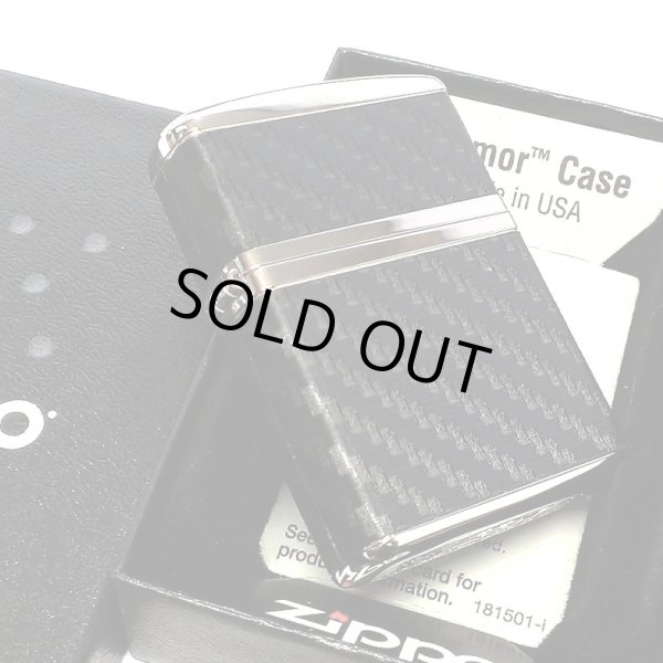 画像5: ZIPPO ライター アーマー カーボン ジッポ かっこいい 4面連続加工 ニッケルメッキ 黒 銀 おしゃれ シンプル ブラック シルバー メンズ ギフト プレゼント (5)