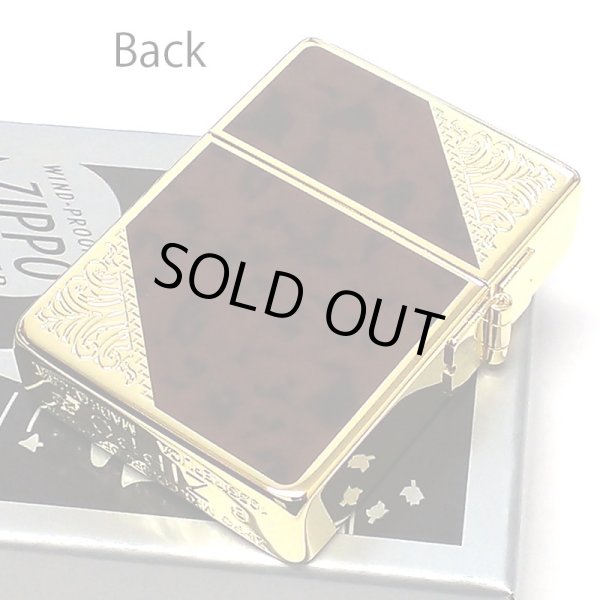 画像3: ZIPPO 1935 復刻レプリカ ベネチアン ジッポ ライター ゴールド＆ブラウン 茶 クラシック アラベスク 両面加工 マーブル柄 金タンク かっこいい ギフト メンズ プレゼント (3)