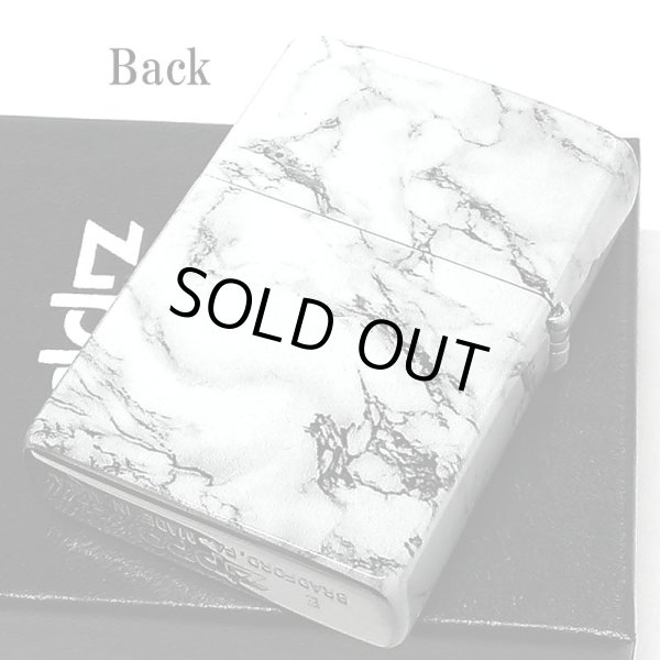 画像3: ZIPPO ライター 大理石柄 5面連続プリント ジッポ ホワイト 渋い 白 おしゃれ かっこいい メンズ プレゼント ギフト (3)