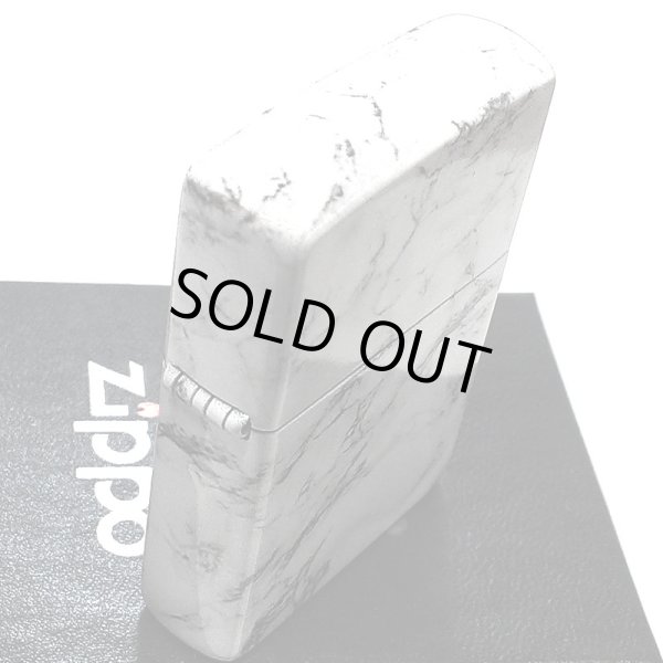 画像6: ZIPPO ライター 大理石柄 5面連続プリント ジッポ ホワイト 渋い 白 おしゃれ かっこいい メンズ プレゼント ギフト (6)