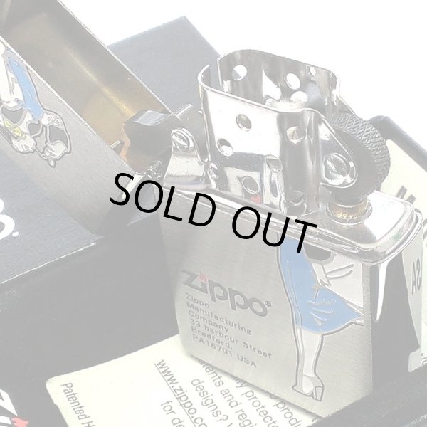 画像4: ZIPPO ウィンディー ジッポ ライター ロゴ 銀 かっこいい ブルー アンティークシルバー サテン仕上げ 色差し 彫刻 レトロ おしゃれ メンズ ギフト プレゼント (4)