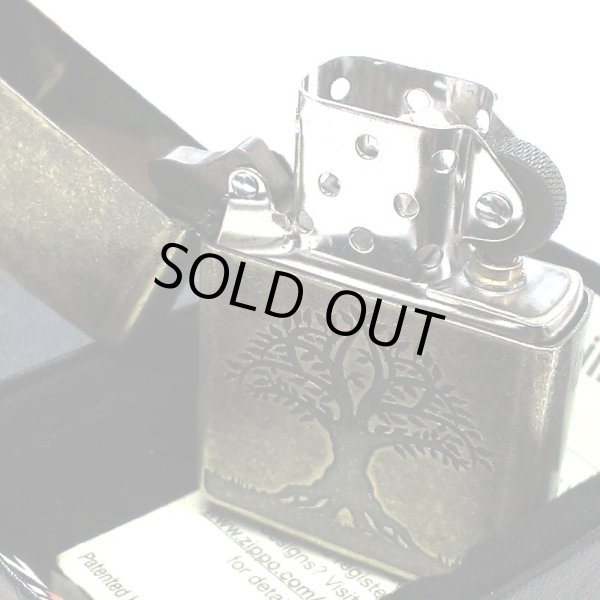 画像4: ZIPPOライター 世界樹ユグドラシル 真鍮バレル おしゃれ ジッポ ブラス アンティーク かっこいい お守り メンズ お洒落 ギフト プレゼント (4)