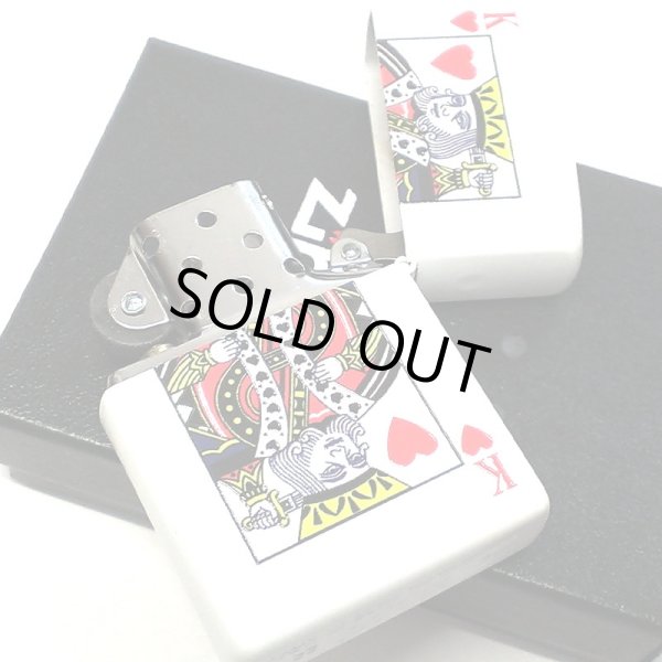 画像4: ZIPPO ライター トランプ ハートのエース 裏面キング ジッポ 両面加工 かっこいい おしゃれ ホワイト 白 ギフト プレゼント レディース メンズ (4)