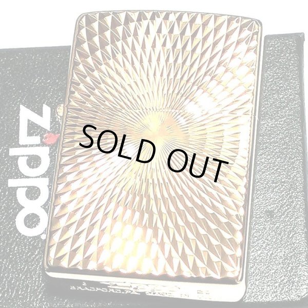 画像2: ジッポ ライター ZIPPO ダイヤモンドカット ゴールド K24 純金メッキ 彫刻 両面加工 金タンク ジッポー かっこいい おしゃれ メンズ ギフト プレゼント (2)