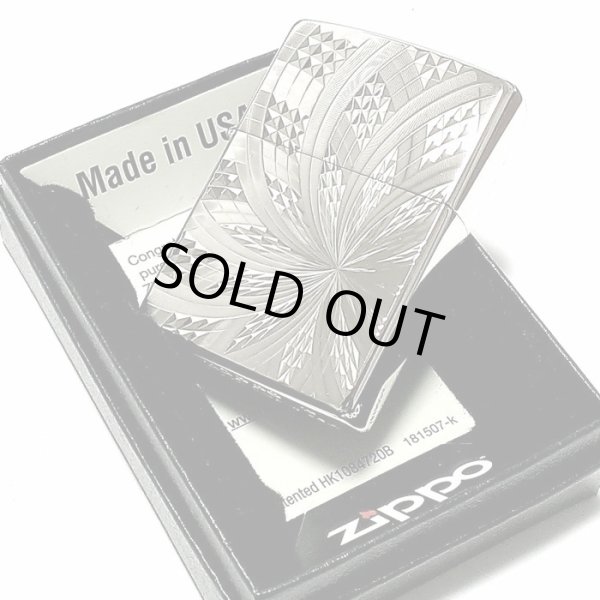 画像5: ZIPPO ライター ダイヤモンドカット スパイラル ジッポ プラチナシルバー 彫刻 両面加工 メンズ 動画あり かっこいい ジッポー ギフト プレゼント (5)