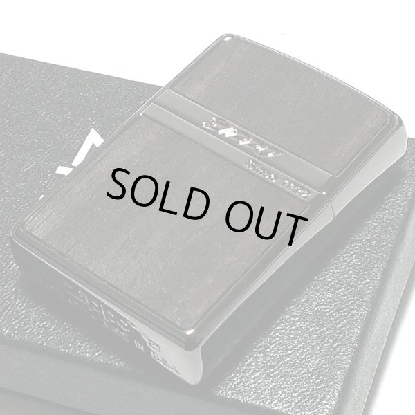 画像5: ZIPPO ローズウッド ダーク ネオブラック 彫刻 ストライプ ジッポ ライター ウッド貼り 黒 両面加工 かっこいい おしゃれ レディース メンズ ギフト プレゼント (5)