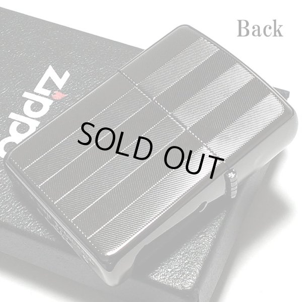 画像3: ZIPPO ライター かっこいい スーパーファインエッチング ヘリンボーン柄 ブラックニッケル ジッポ 両面加工 黒 シンプル メンズ プレゼント ギフト (3)