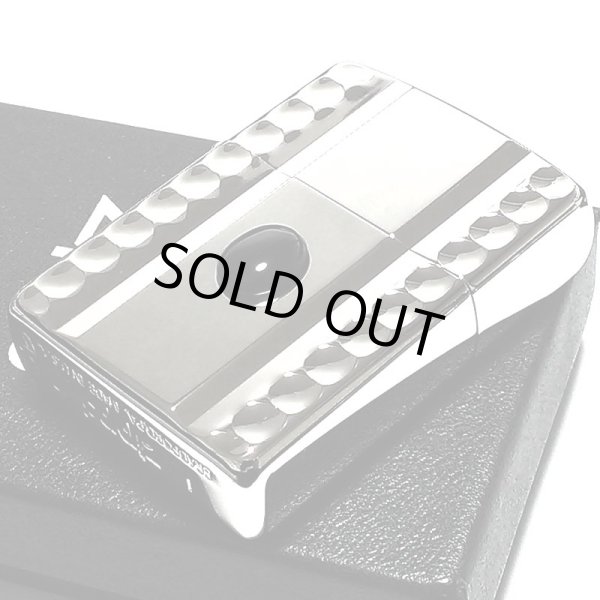 画像5: ZIPPO ライター アーマー 天然オニキス＆NC彫刻 ジッポ かっこいい シルバー 両面加工 ホワイトニッケル 天然石 重厚 おしゃれ メンズ ギフト プレゼント (5)