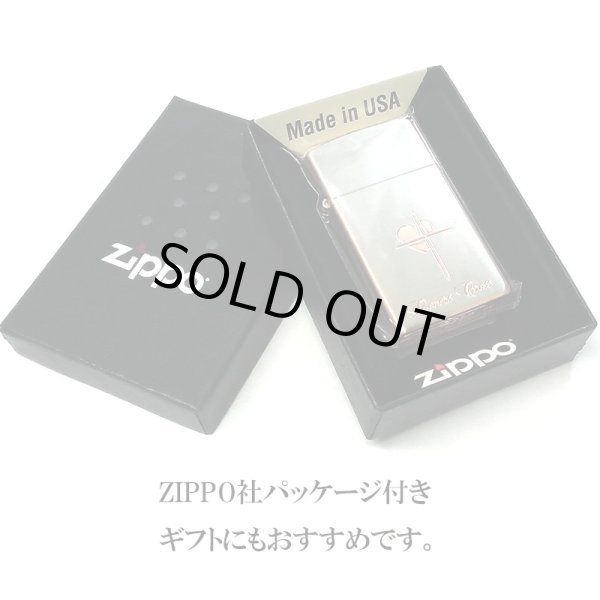 画像7: ZIPPO スリム ジッポ ライター ハート クロス ラバーズ 彫刻 ピンクゴールド シルバーサテン 可愛い 女性 メンズ レディース かわいい シンプル ギフト プレゼント (7)