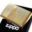 画像2: ZIPPO ライター 限定 トリックシェル ジッポー ゴールド かっこいい 金タンク シリアルナンバー入り 天然貝 珍しい ギフト プレゼント 両面 おしゃれ (2)