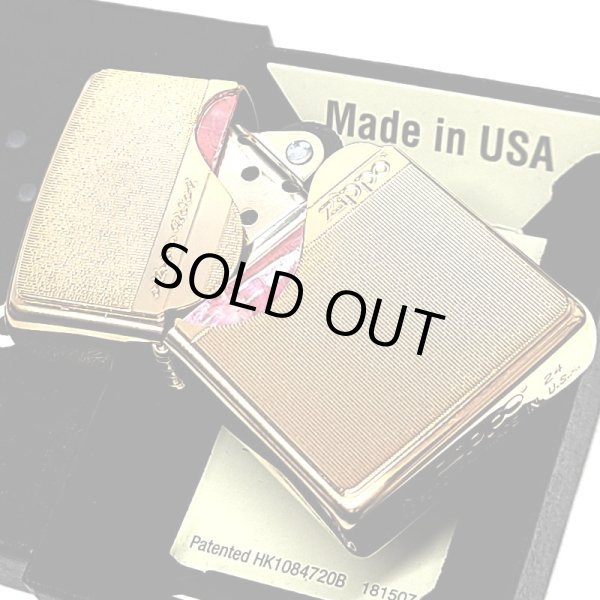 画像3: ZIPPO ライター 限定 トリックシェル ジッポー ゴールド かっこいい 金タンク シリアルナンバー入り 天然貝 珍しい ギフト プレゼント 両面 おしゃれ (3)