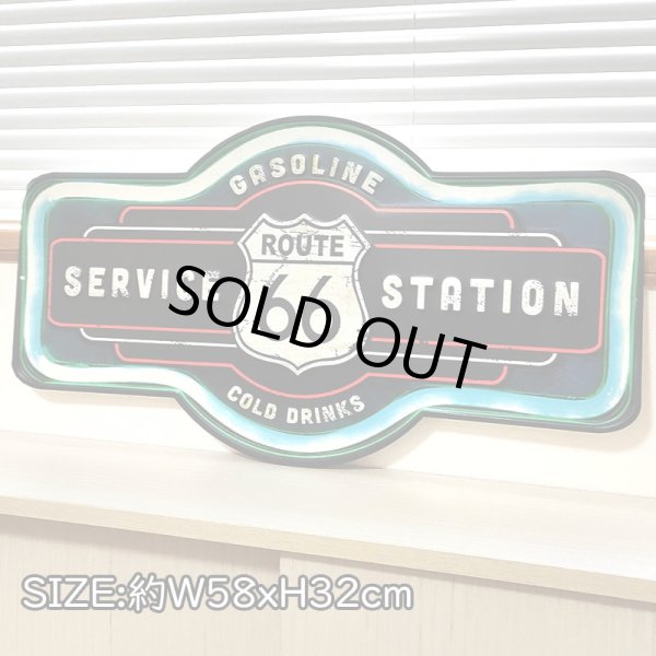 画像3: ブリキ看板 アンティーク 可愛い SERVICE STATION アメリカン 壁掛け プレート 壁飾り ビンテージ 雑貨 大きい インテリア かわいい サーファー カフェ 店舗 (3)