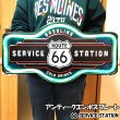 画像1: ブリキ看板 アンティーク 可愛い SERVICE STATION アメリカン 壁掛け プレート 壁飾り ビンテージ 雑貨 大きい インテリア かわいい サーファー カフェ 店舗 (1)