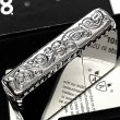 画像4: ZIPPO アーマー 限定 ３面彫刻 アラベスク 鏡面プラチナ シルバー ジッポ ライター かっこいい シリアルNo刻印 コーナーリューター 重厚 メンズ (4)