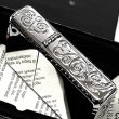 画像5: ZIPPO アーマー 限定 ３面彫刻 アラベスク 鏡面プラチナ シルバー ジッポ ライター かっこいい シリアルNo刻印 コーナーリューター 重厚 メンズ (5)